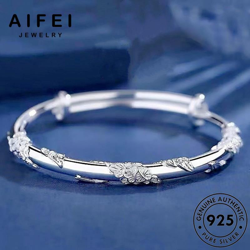 AIFEI JEWELRY thời thời lắc 925 bản thật tay sức hàn cây trang phụ nữ vòng nguyên nho bạc quốc trang kiện B676