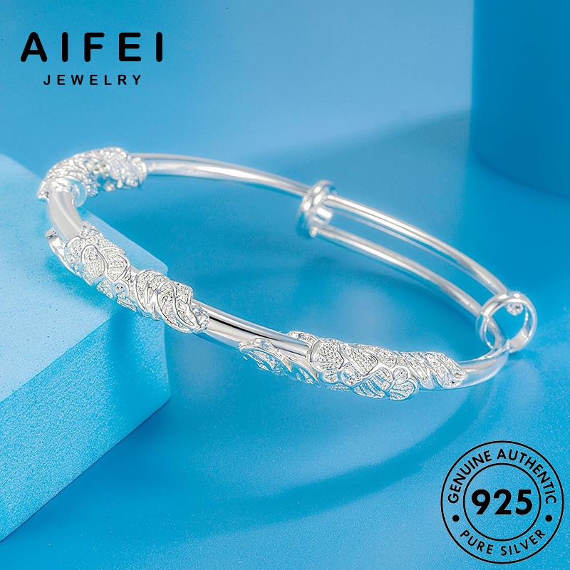 AIFEI JEWELRY thời thời lắc 925 bản thật tay sức hàn cây trang phụ nữ vòng nguyên nho bạc quốc trang kiện B676