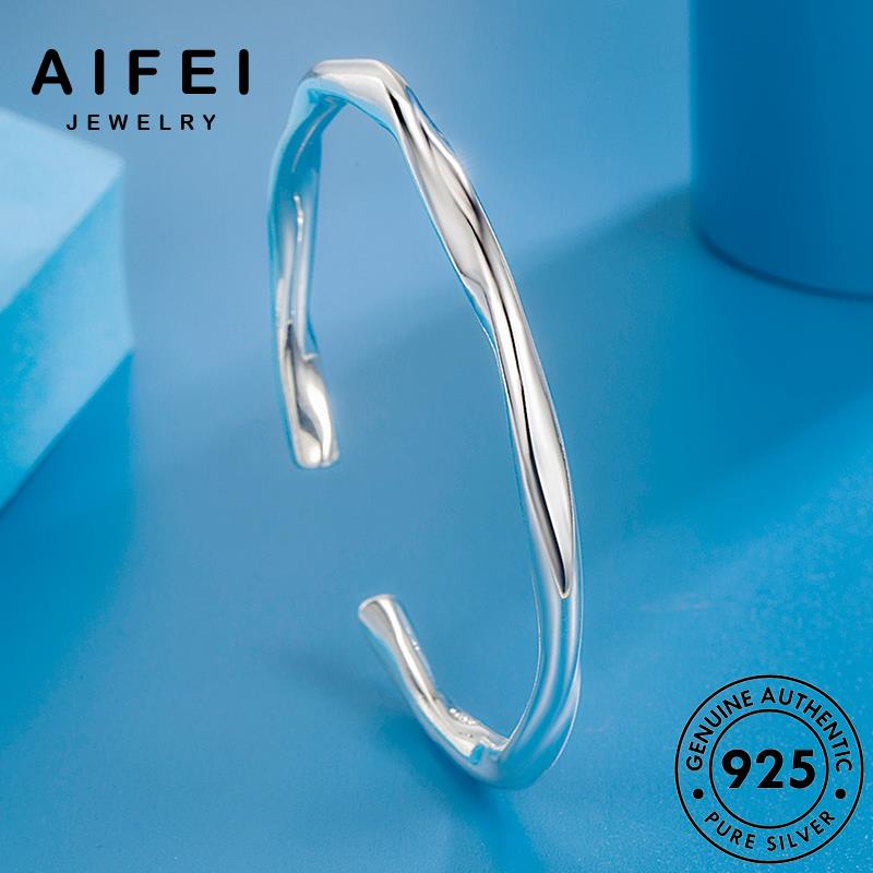 AIFEI JEWELRY mobius sức thật bản hàn giản quốc trang tay thời tối nữ bạc kiện vòng lắc phụ 925 nguyên B678