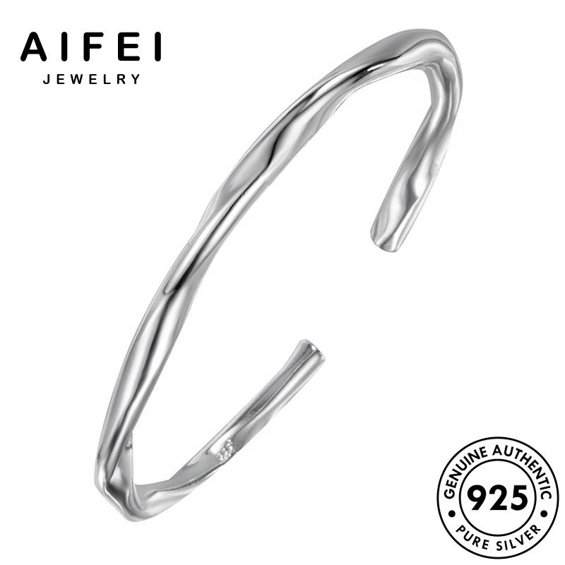AIFEI JEWELRY mobius sức thật bản hàn giản quốc trang tay thời tối nữ bạc kiện vòng lắc phụ 925 nguyên B678