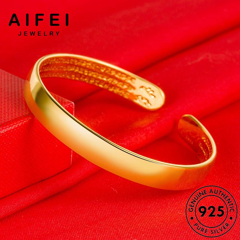 AIFEI JEWELRY kiện bóng sức 925 đơn trang phụ thời quốc vòng bản thật giản bạc tay nguyên nữ lắc hàn B684