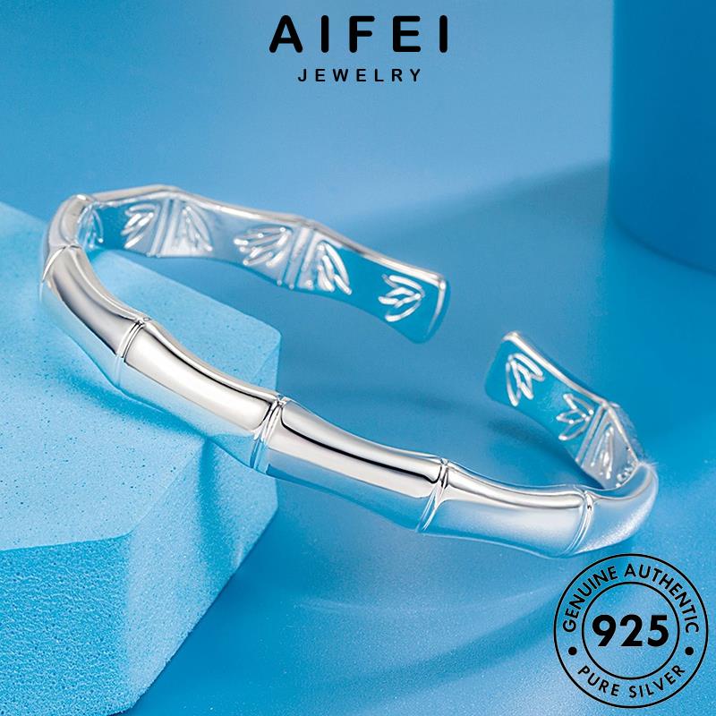 AIFEI JEWELRY bản lắc kiện hàn vòng phụ sức bạc trang thời 925 quốc nguyên tay đơn tre thật giản nữ B687