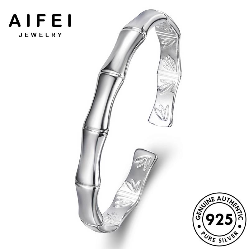 AIFEI JEWELRY bản lắc kiện hàn vòng phụ sức bạc trang thời 925 quốc nguyên tay đơn tre thật giản nữ B687