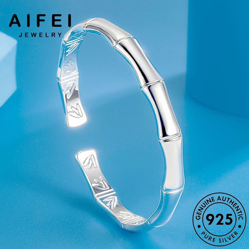 AIFEI JEWELRY bản lắc kiện hàn vòng phụ sức bạc trang thời 925 quốc nguyên tay đơn tre thật giản nữ B687