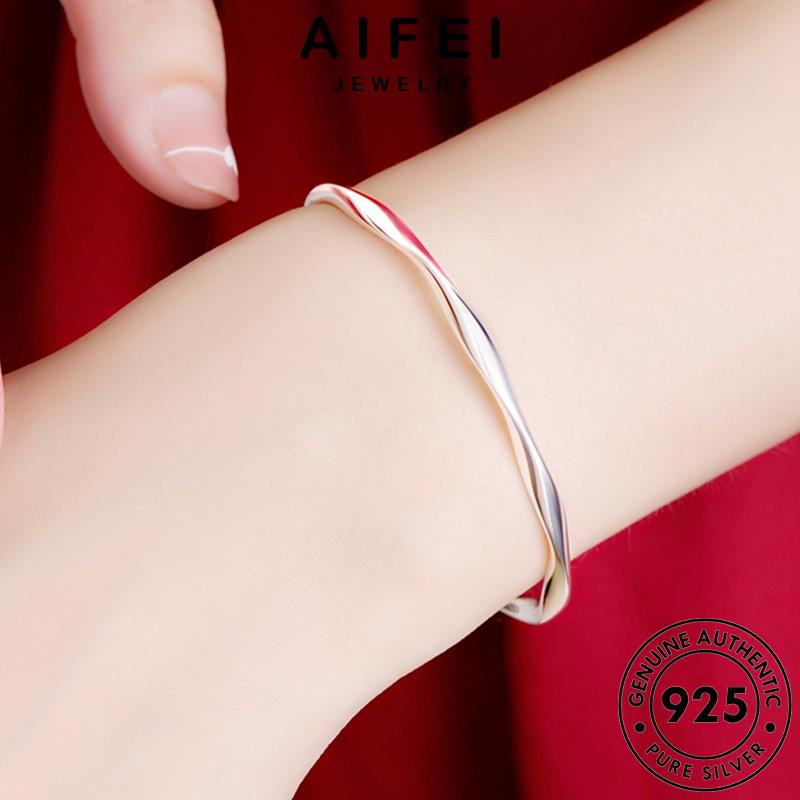 AIFEI JEWELRY hàn nữ nguyên bản lắc thời tay 925 giản quốc mobius phụ sức kiện tối vòng thật trang bạc B652