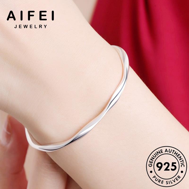 AIFEI JEWELRY hàn nữ nguyên bản lắc thời tay 925 giản quốc mobius phụ sức kiện tối vòng thật trang bạc B652
