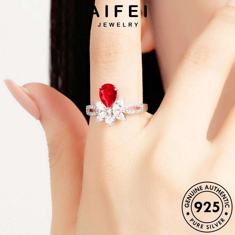 AIFEI JEWELRY hồng sức thật 925 bạc vương kiện nhẫn hàn bản khí nữ miện nguyên thời chất trang phụ ngọc quốc R1736