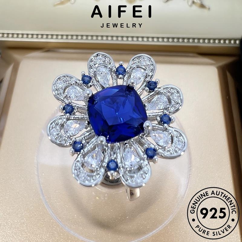 AIFEI JEWELRY trang nữ nhẫn quốc bạc hoa 925 thời nguyên hàn thật thời bản bích kiện ngọc sức phụ trang R1746