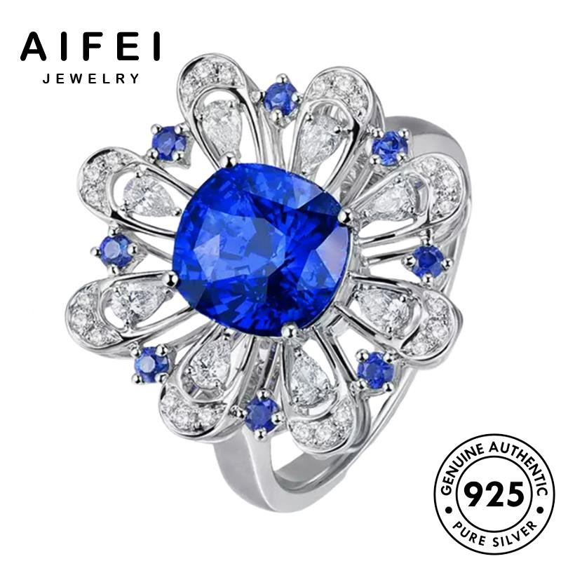AIFEI JEWELRY trang nữ nhẫn quốc bạc hoa 925 thời nguyên hàn thật thời bản bích kiện ngọc sức phụ trang R1746