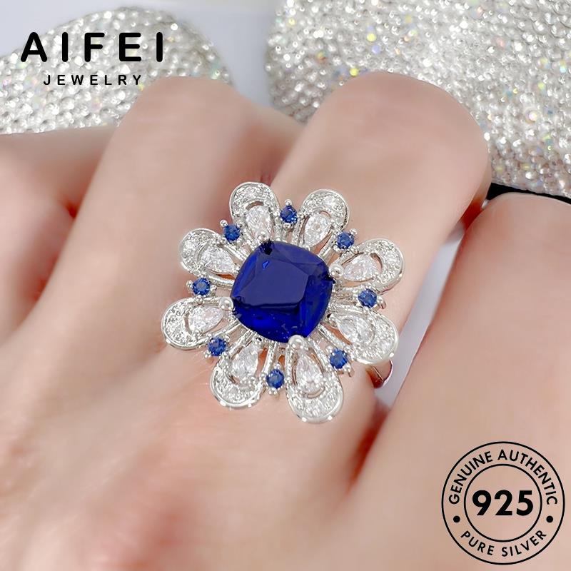 AIFEI JEWELRY trang nữ nhẫn quốc bạc hoa 925 thời nguyên hàn thật thời bản bích kiện ngọc sức phụ trang R1746