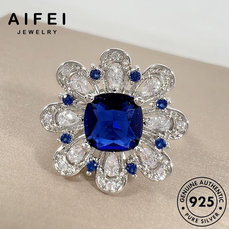 AIFEI JEWELRY trang nữ nhẫn quốc bạc hoa 925 thời nguyên hàn thật thời bản bích kiện ngọc sức phụ trang R1746
