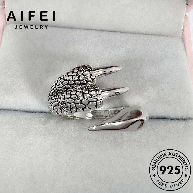 AIFEI JEWELRY cổ 925 bạc nữ rồng vuốt kiện nguyên thật điển sức phụ quốc trang hàn nhẫn bản thời R1763
