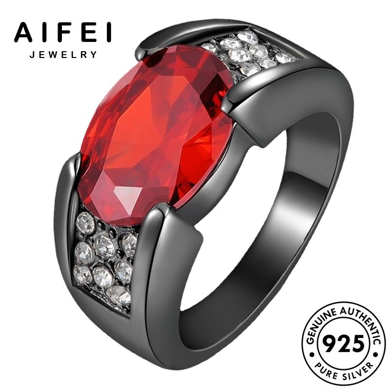 AIFEI JEWELRY vàng thật nguyên quốc trái hàn bản hồng 925 ngọc thời bạc phụ kiện nữ hình xoan nhẫn trang sức R1731