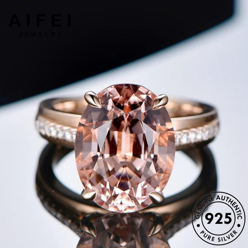 AIFEI JEWELRY nhẫn kiện nguyên sức phụ thật quốc 925 giản dục pha đơn thời trang bầu hàn hình nữ vàng bản bạc lê R1772