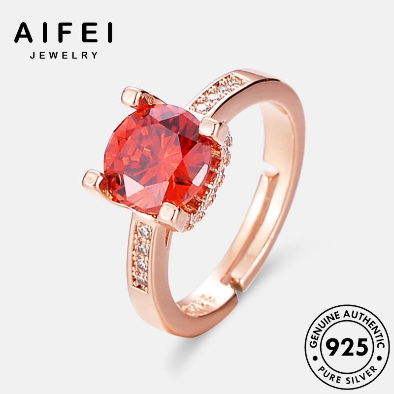 AIFEI JEWELRY 925 thời nữ sức quốc ngọc nhẫn hàn vàng trang bản nguyên hồng phụ bạc thật kiện R444
