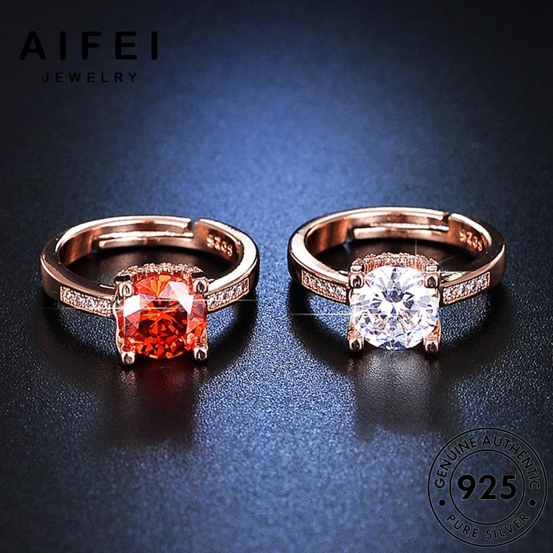 AIFEI JEWELRY 925 thời nữ sức quốc ngọc nhẫn hàn vàng trang bản nguyên hồng phụ bạc thật kiện R444