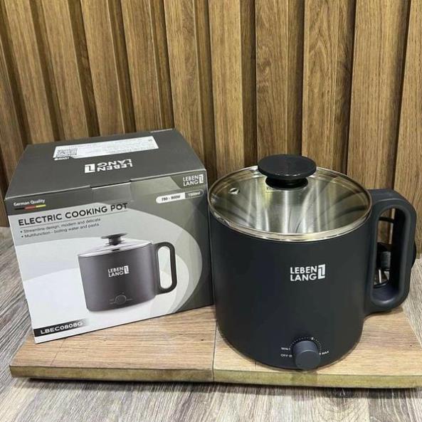 Nồi lẩu mini, nồi nấu mì Lebenlang LBEC0808, đường kính 16cm, 1500ml, bảo hành 2 năm
