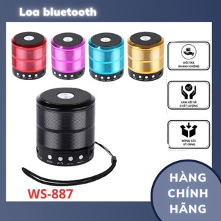  Loa bluetooth mini SPEAKER WS-887 nhỏ gọn tiện di chuyển,loa không dây nhiều màu sắc hỗ trợ thẻ nhớ cùng âm thanh hay 