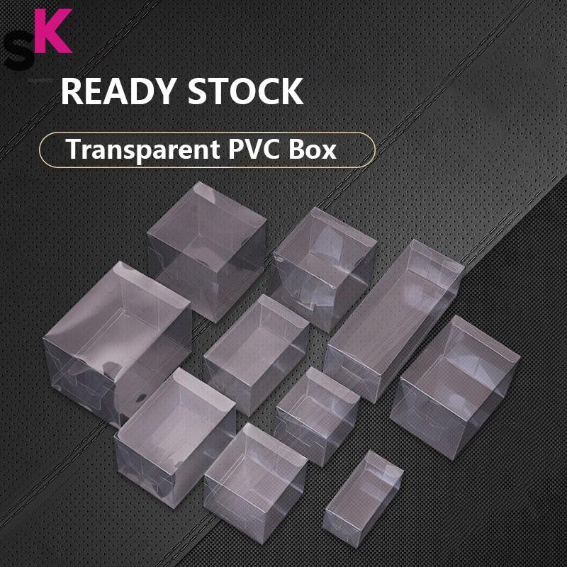 10 Chiếc Hộp Nhựa PVC Vuông Trong Suốt Tặng Kẹo Nhà Màn Hình Sống Bảo Quản