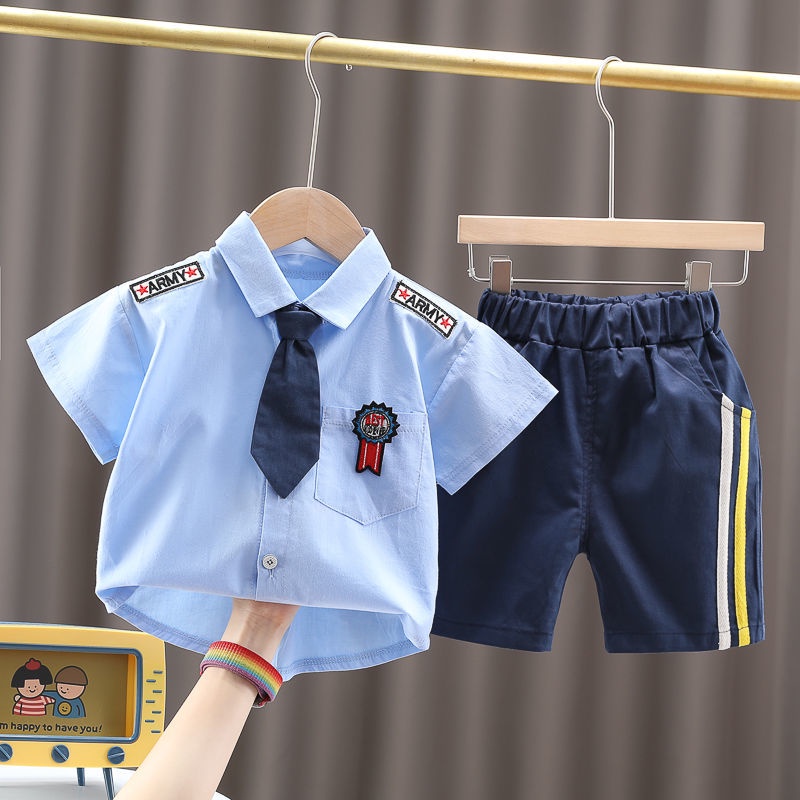 Bộ Đồng Phục Hóa Trang Cảnh Sát Mùa Hè Cho Bé Mẫu Giáo