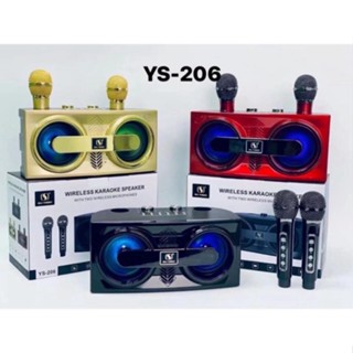Loa karaoke không dây YS 206 phiên bản 2 mic cao cấp,loa bluetooth hỗ trợ usb thẻ nhớ cùng âm thanh đỉnh cao bass chất