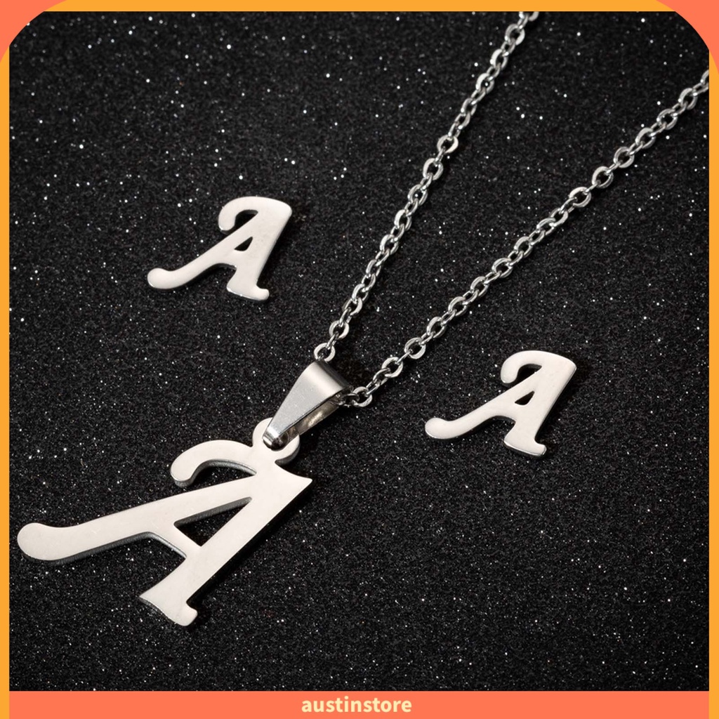 (austinstore) Set Vòng Cổ 26 Chữ Cái Chống Dị Ứng Không Phai Màu Cá Tính Làm Quà Tặng Cho Bạn Gái