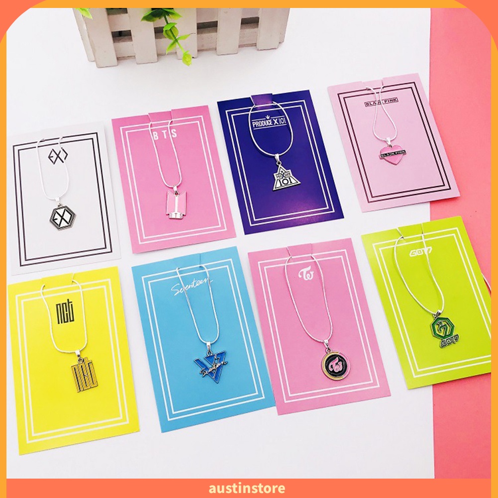 (austinstore) Vòng cổ Mặt Chữ BTS EXO Blackpink Thời Trang Dành Cho Nam Và Nữ