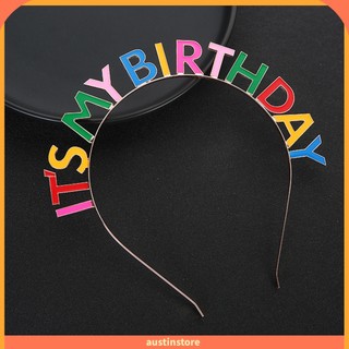 (austinstore) Vương miện cài tóc hình chữ Happy Birthday dễ thương xinh xắn cho bé gái