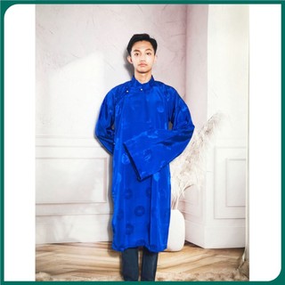 ÁO DÀI KHĂN ĐỐNG TRUYỀN THỐNG NAM CHỮ THỌ LÀM LỄ TẾ MỪNG THỌ, ÁO DÀI NAM TRUYỀN THỐNG THÁI TUẤN XANH ADCTNIHT-XD2