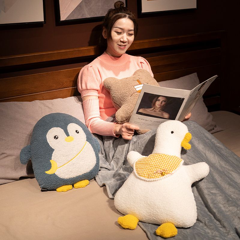 Bộ Chăn Gối Và Gối Hai Trong Một Bằng Lông Cừu San Hô Hai Trong Một Đa Năng Dùng Trong Xe Hơi / Ghế sofa / Ngủ Trưa