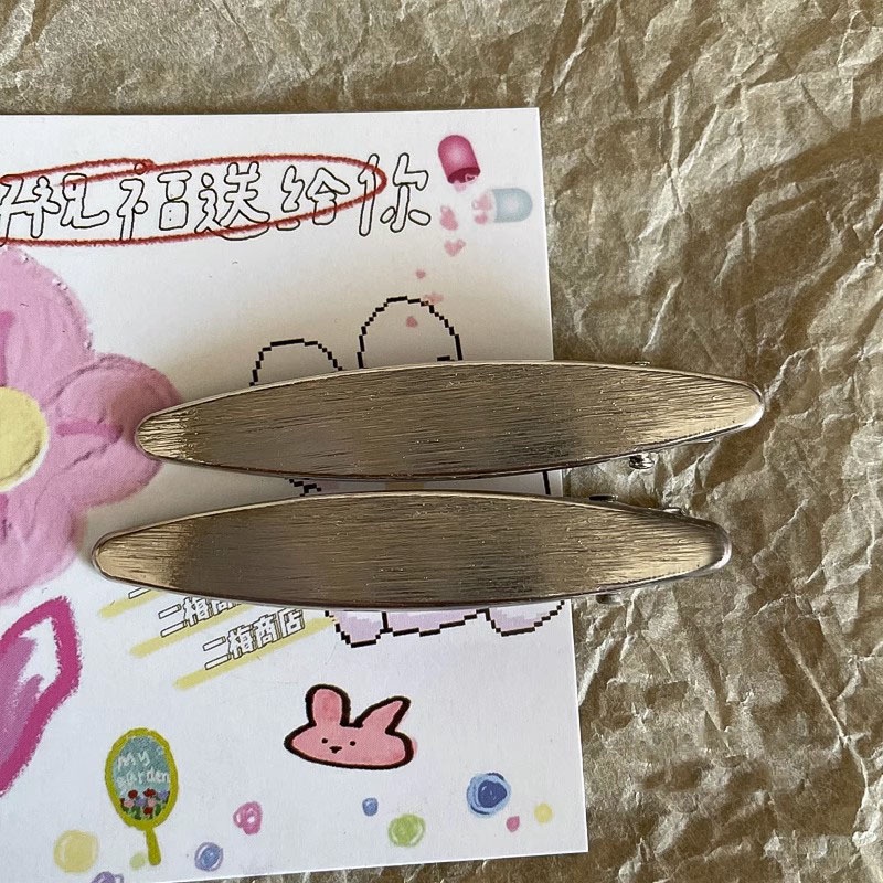 Kẹp Tóc Kim Loại Màu Vàng / Bạc Thiết Kế Một Hàng Lỗ Nhỏ Xinh Cho Bạn Gái