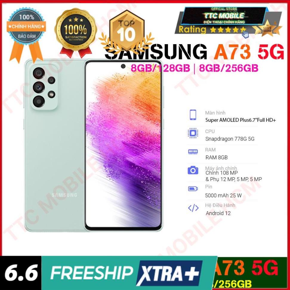 Điện thoại Samsung Galaxy A73 5G (8GB/128GB | 8/256GB) - Hàng Chính Hãng Bảo Hành 12 Tháng .