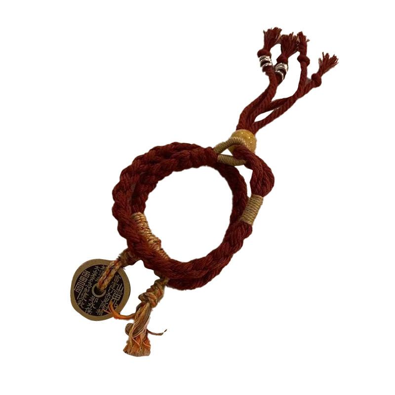 Vòng Tay Dây Đỏ Chính Hãng Tây Tạng Hình Ma Và Núi Phong Cách Tây Tạng