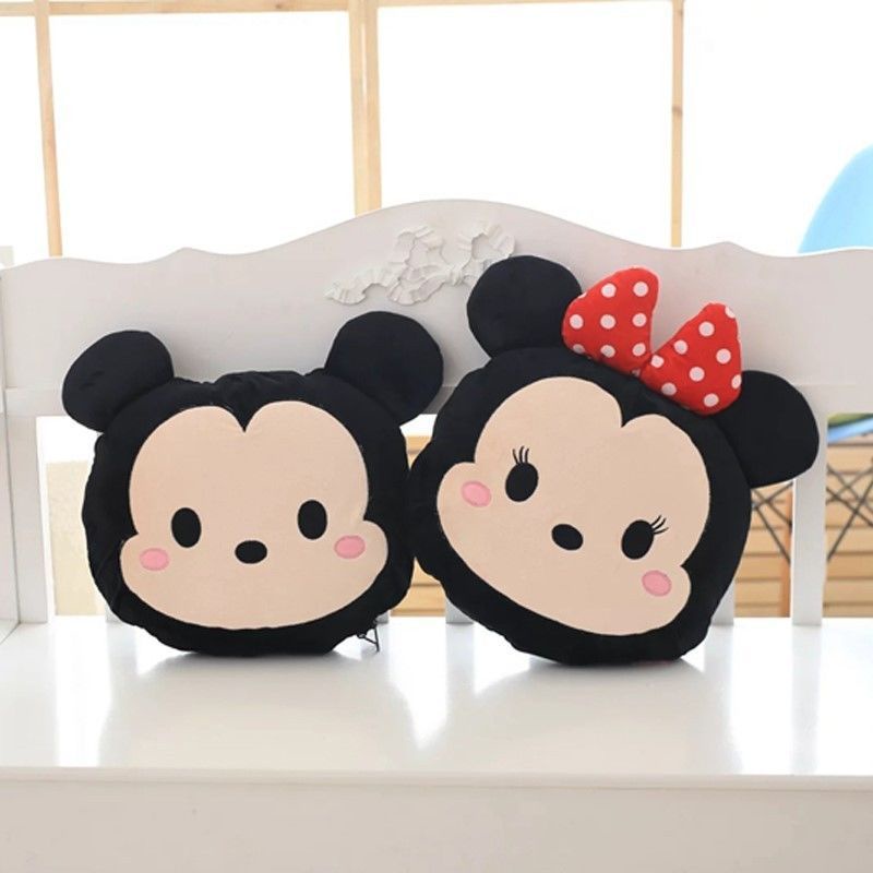 Bộ Chăn Gối Hình Mickey Và Minnie Thoáng Khí Tiện Dụng