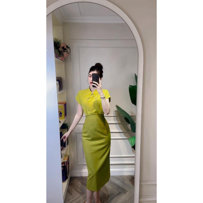 ÁO SƠ MI GU CỔ NHỌN DÂY XÍCH 💎