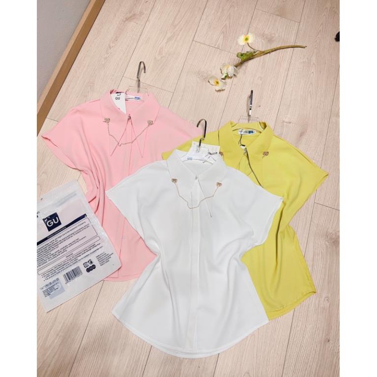 ÁO SƠ MI GU CỔ NHỌN DÂY XÍCH 💎