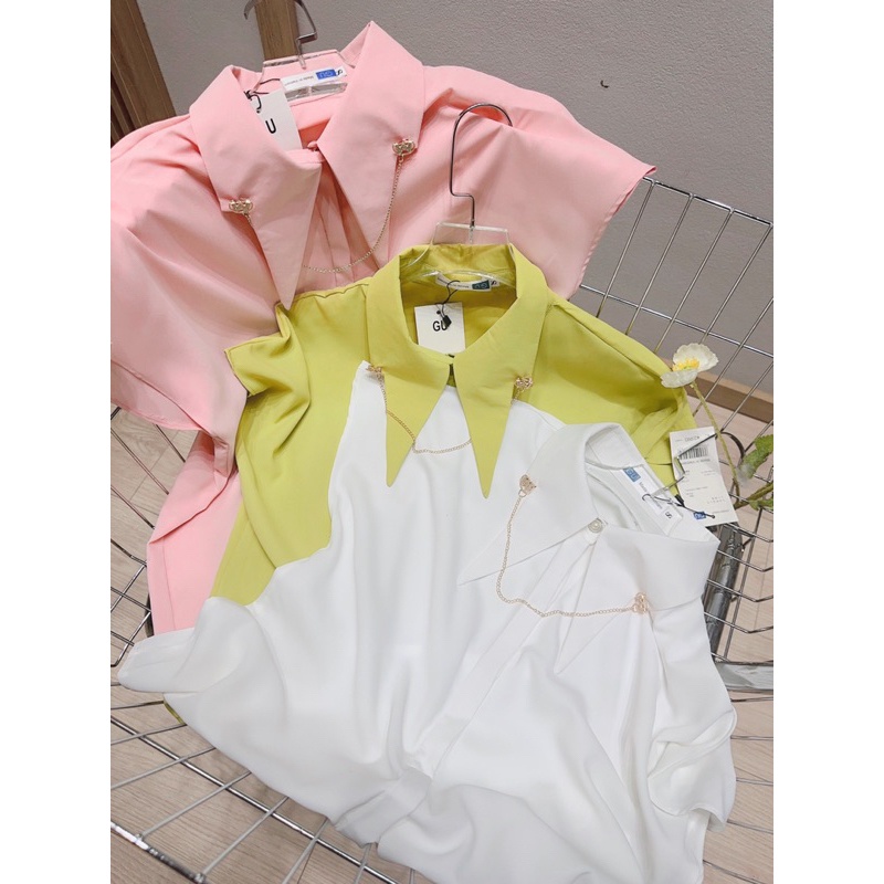 ÁO SƠ MI GU CỔ NHỌN DÂY XÍCH 💎