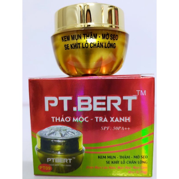 PT-BERT thảo mộc trà xanh đủ công dụng trắng da, nám, mụn hộp 20g