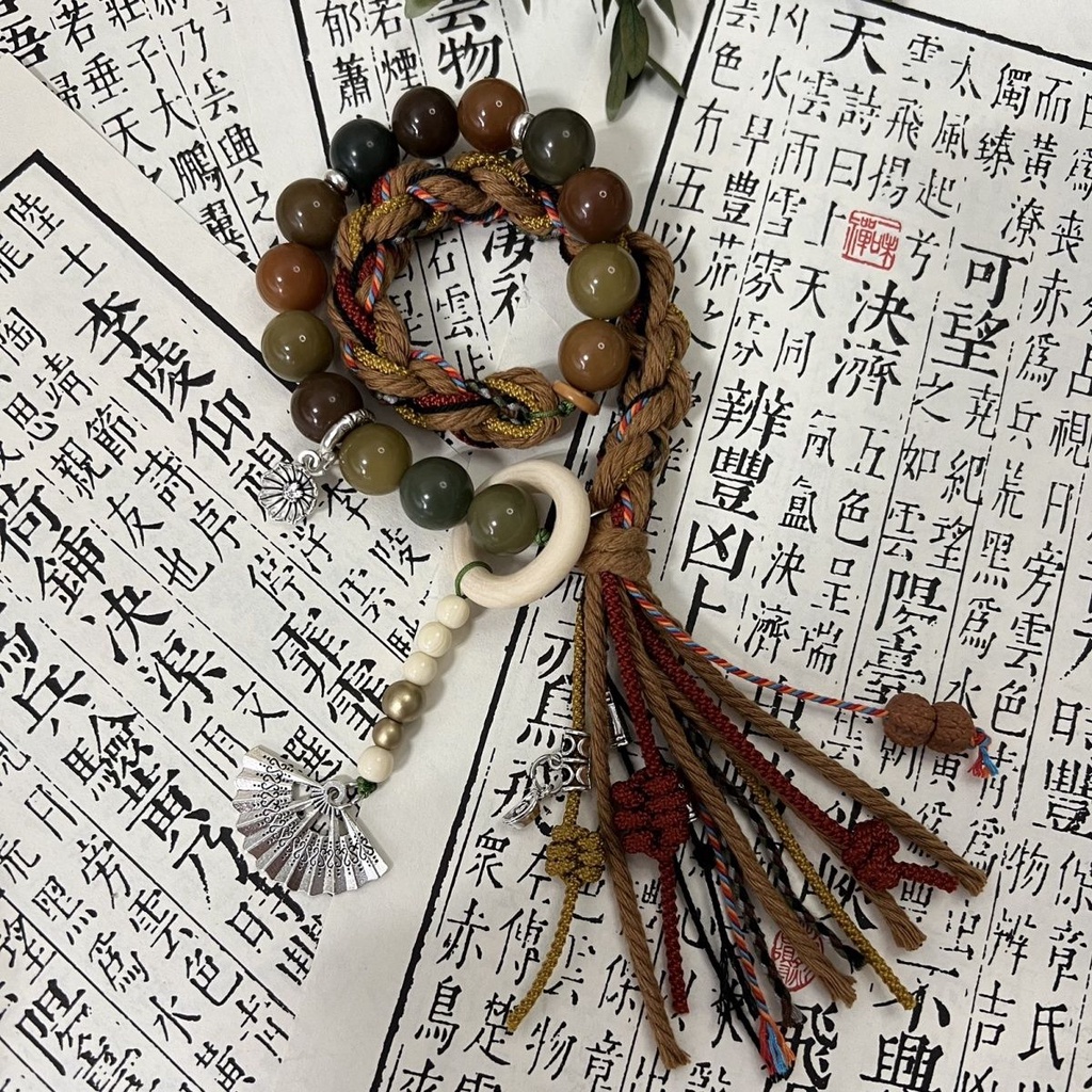 Vòng Đeo Tay Tây Tạng &quot;Gesang&quot; Tây Tạng Dệt Tay Phật Giáo Xiaohongshu Cao Cấp