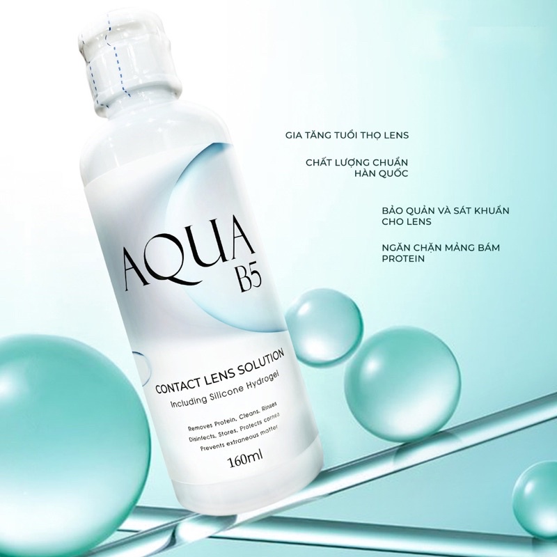 Ngâm nhỏ mắt lens Aqua B5 YOUNGONE mẫu mới 160ml/360ml