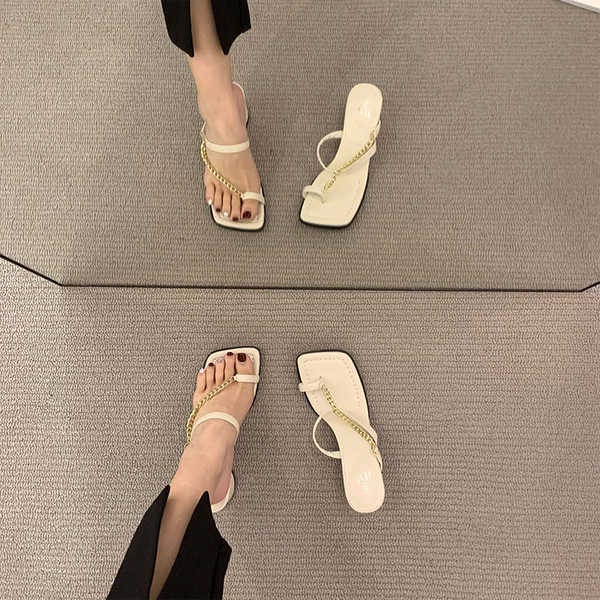 Dép đế cao Dép dây chuyền thời trang mới