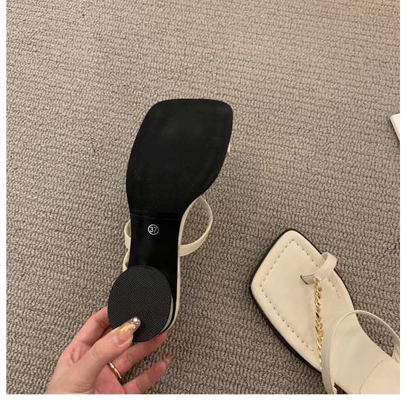 Dép đế cao Dép dây chuyền thời trang mới