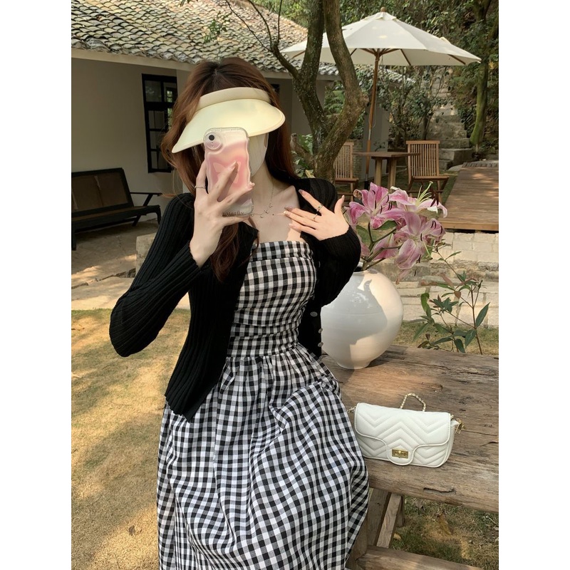 Chic váy nữ Đầm Body Cho thời váy trang hàng cao cấp tính cách 2023NEW MAY1101