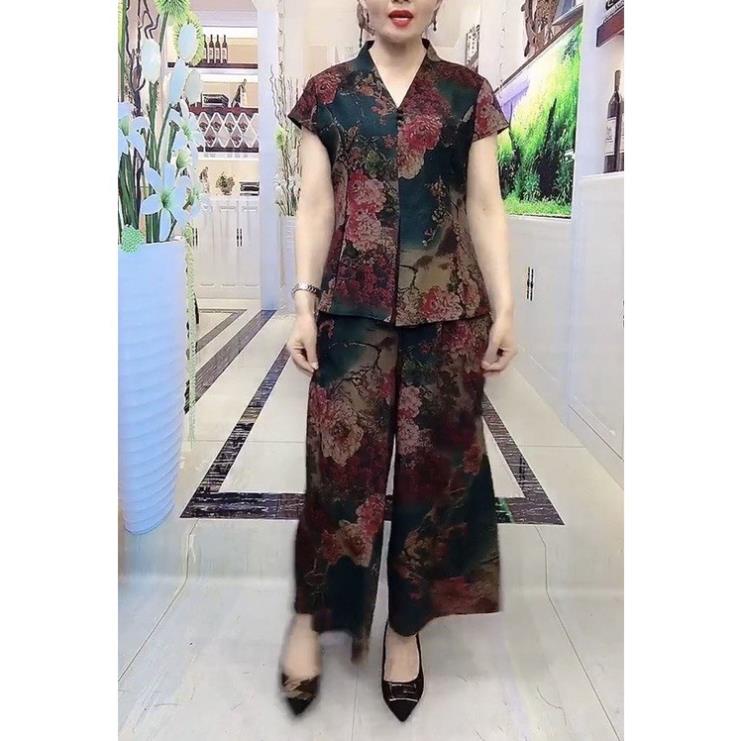 Set Đồ Trung Niên, Quần Áo Lụa Cho Mẹ Cho Bà, Bộ Trung Niên, Mã H53