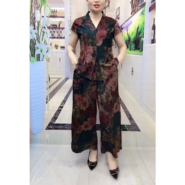 Set Đồ Trung Niên, Quần Áo Lụa Cho Mẹ Cho Bà, Bộ Trung Niên, Mã H53