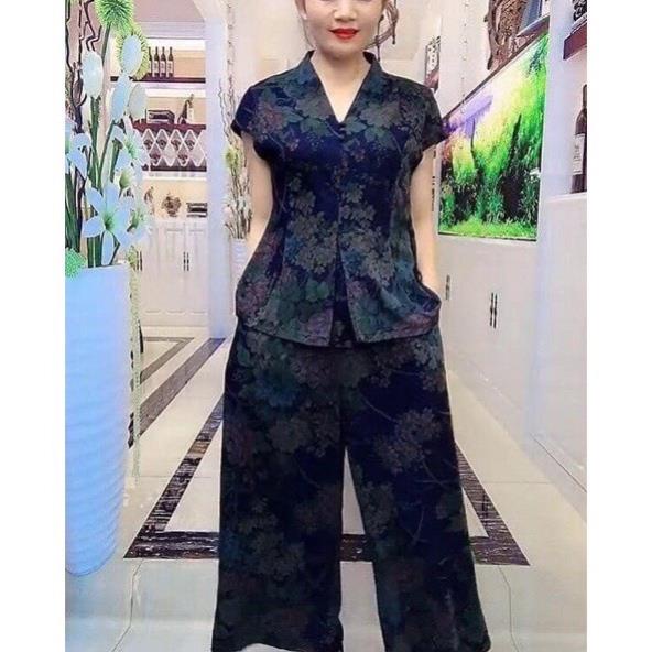 Set Đồ Trung Niên, Quần Áo Lụa Cho Mẹ Cho Bà, Bộ Trung Niên, Mã H53