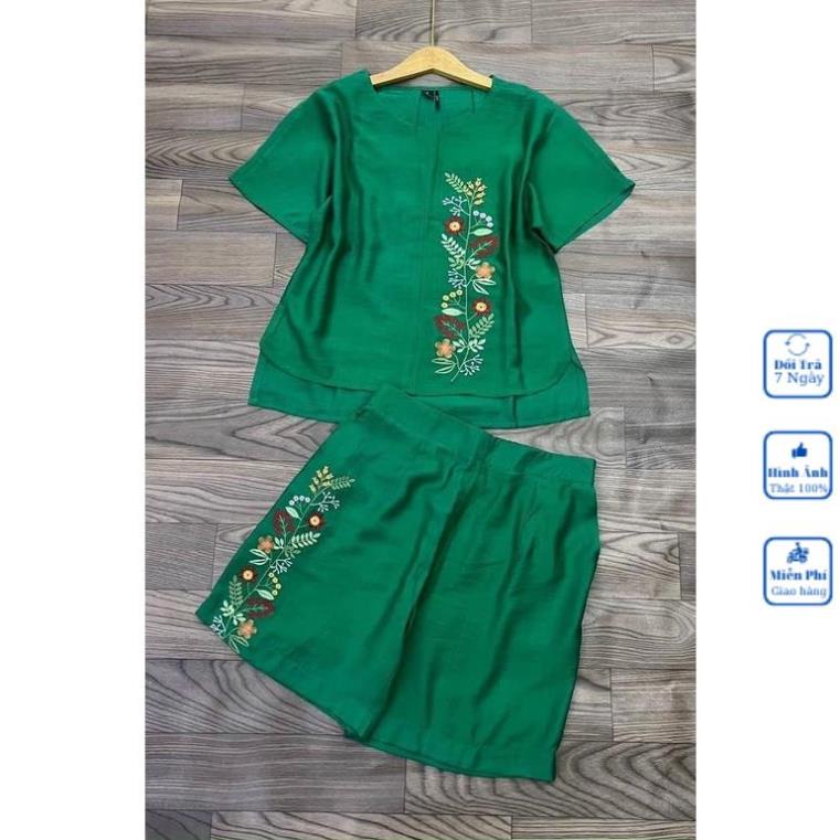 Set Đồ Nữ, Bộ Áo Cộc Quần Đùi Chất Đũi , Quần Áo Mặc Nhà Mát Mẻ, Bộ Ngủ, Mã Y1