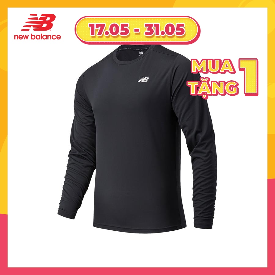 Áo thun tay dài thể thao nam New Balance LONG SLEEVES BLACK - MT11206BK (form quốc tế)