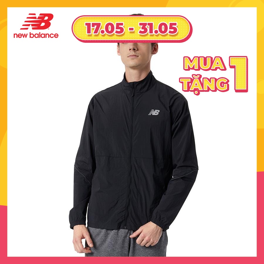 Áo khoác thể thao nam New Balance APP RUNNING JACKET M BLACK - AMJ21264BK (form châu á)