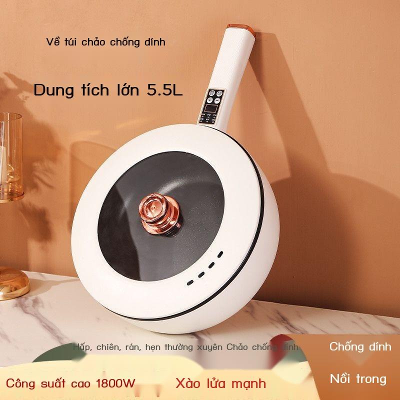 [ Giá SIÊU RẺ ]Chảo điện đa năng gia nhiệt điện gia dụng chảo chống dính hấp chiên rán chảo cắm điện đa năng xào chảo đi